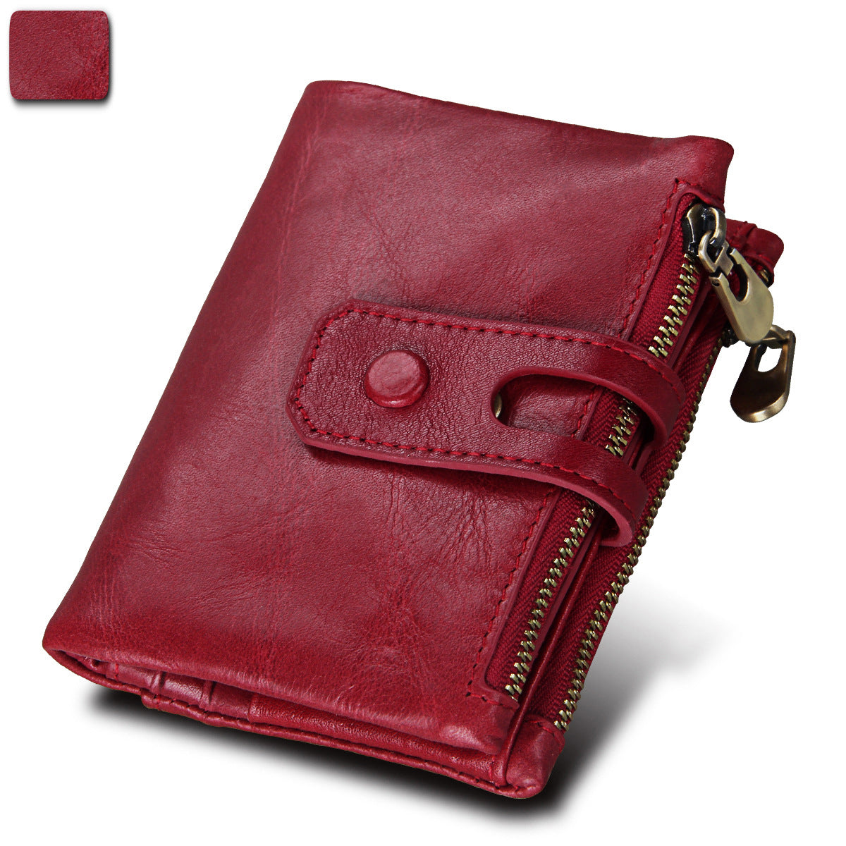 Vintage Leather For Man Crazy Horse Men's Wallet