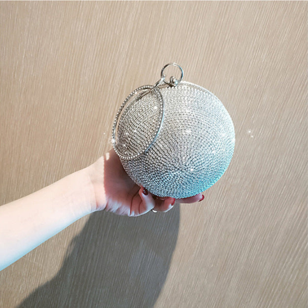 Women's Summer Crystal Diamond Fashion Spherical Dinner Bag