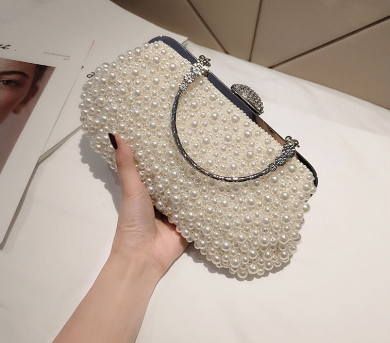 Women's Banquet Clutch Dress Cheongsam Match Pearl Dinner Bag