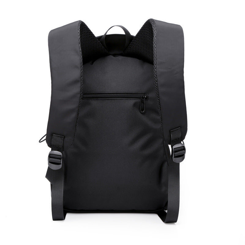 Women's & Men's Solid Color Simple Waterproof Korean Computer Universal Backpack