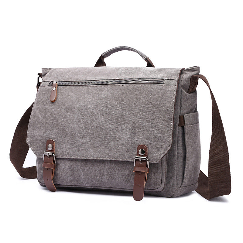 Durable Men's Portable Canvas Business Style Men's Briefcase