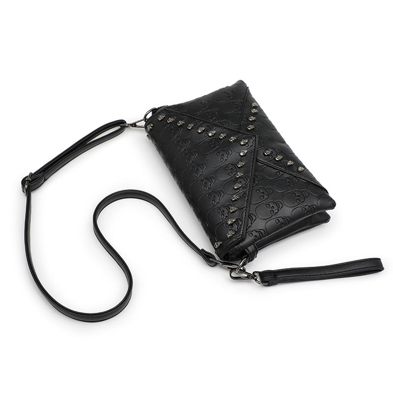 Women's Street Trendy Skull Clutch Personalized Embossed Bags