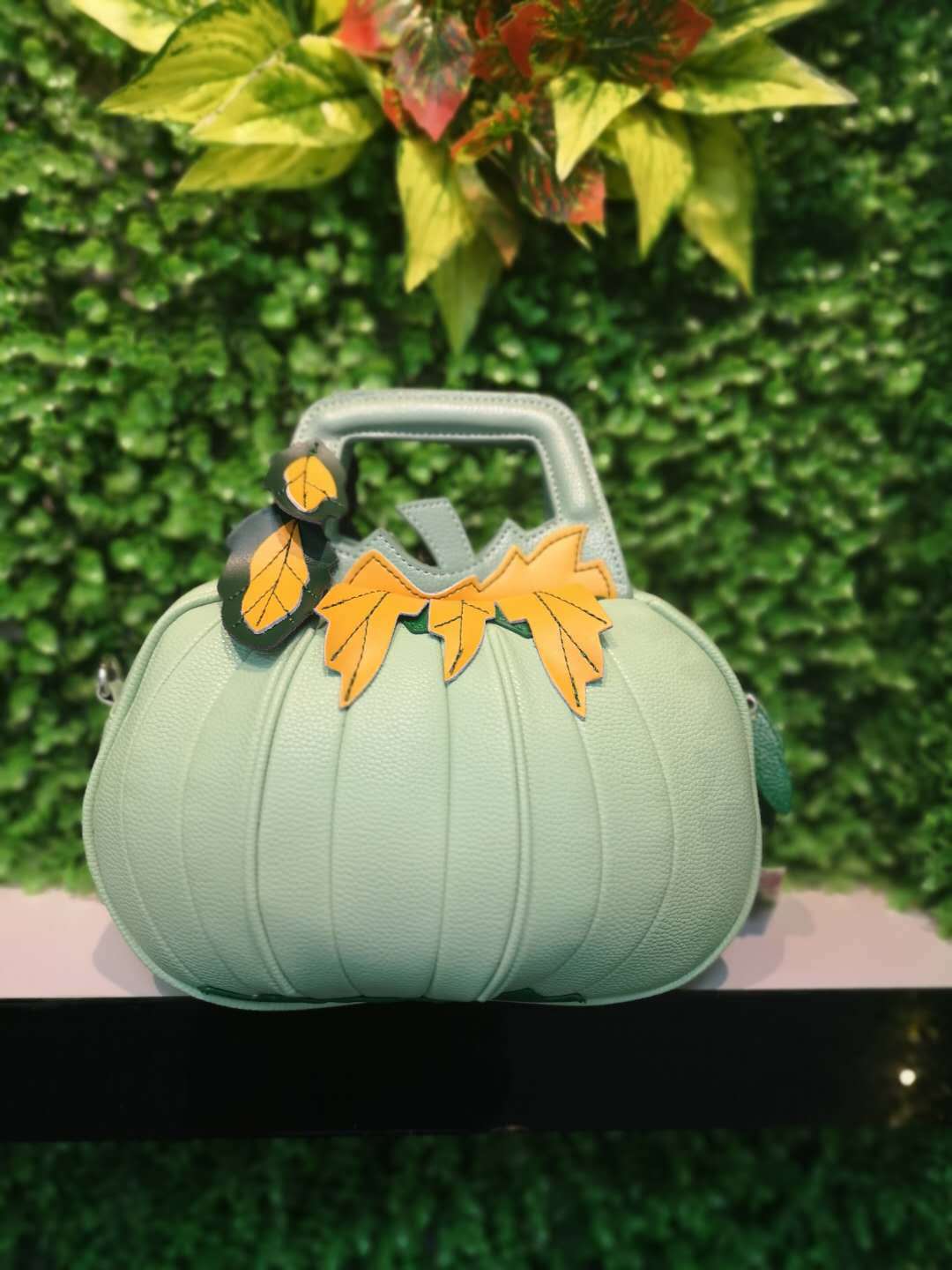 Women's Genuine Leather Portable Round Pumpkin Shape Women's Messenger Bag