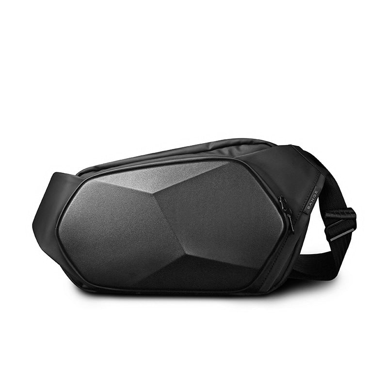 Men's Single Waterproof Trendy Polyhedron Business Hard Men's Chest Bag