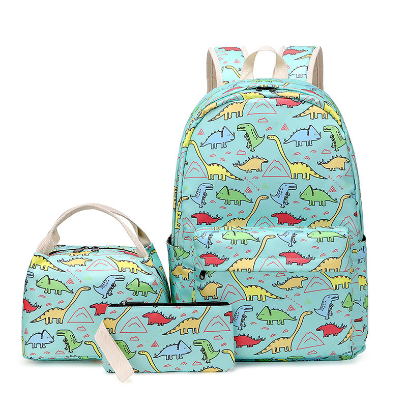 Dinosaur Female Cute Cartoon Three-piece Lightweight Backpacks