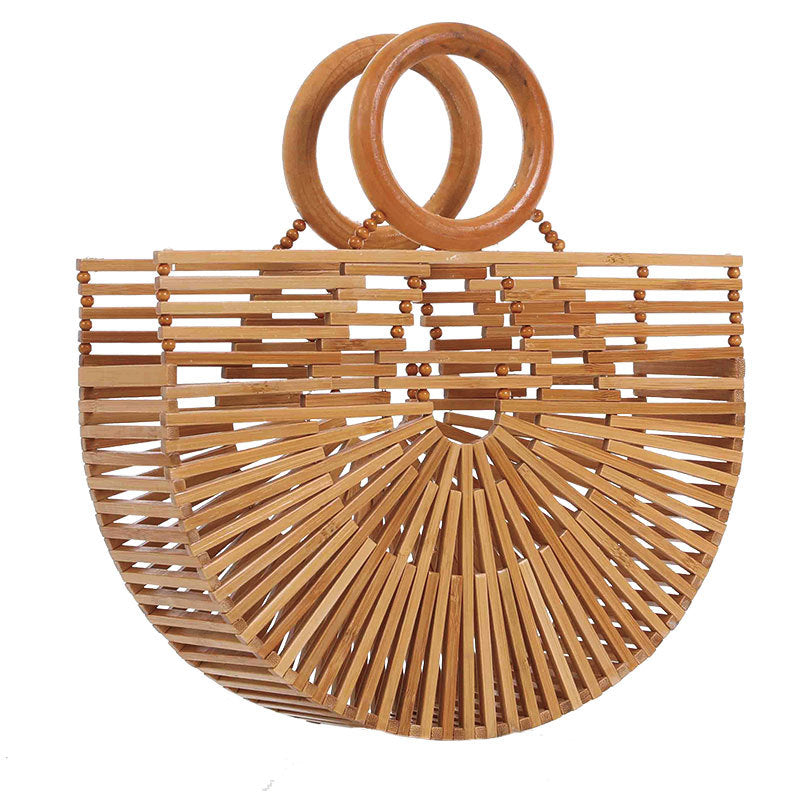Hollow Basket Straw Woven Beach Portable Women's Shoulder Bag