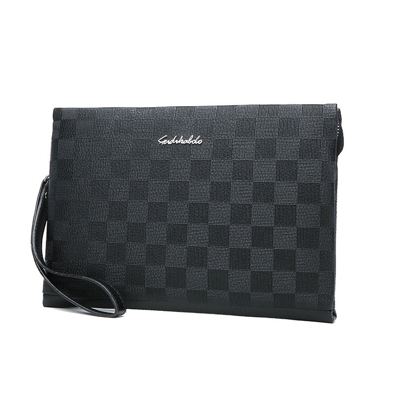 Men's Style Business Fashion Plaid Envelope Lightweight Men's Clutch