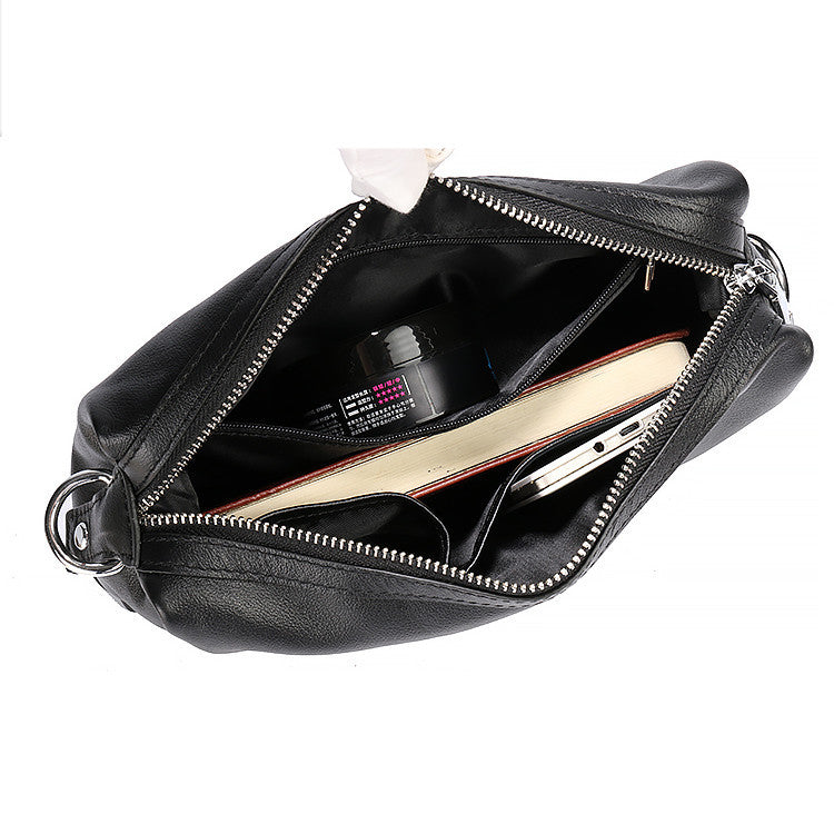 Men's Horizontal First Layer Cowhide Napa Trendy Business Men's Bags
