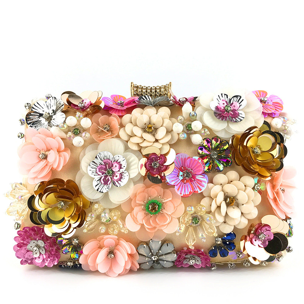 Cool Women's Handmade Colorful Flowers Beaded Bags