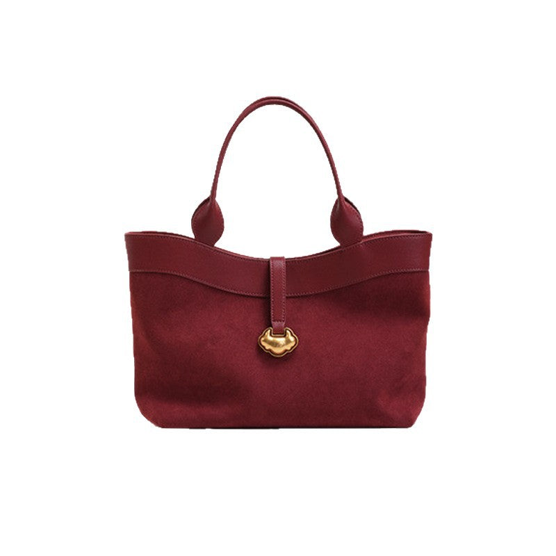 Women's Elegant Versatile High Sense Retro Frosted Leather One Bridal Women's Handbag