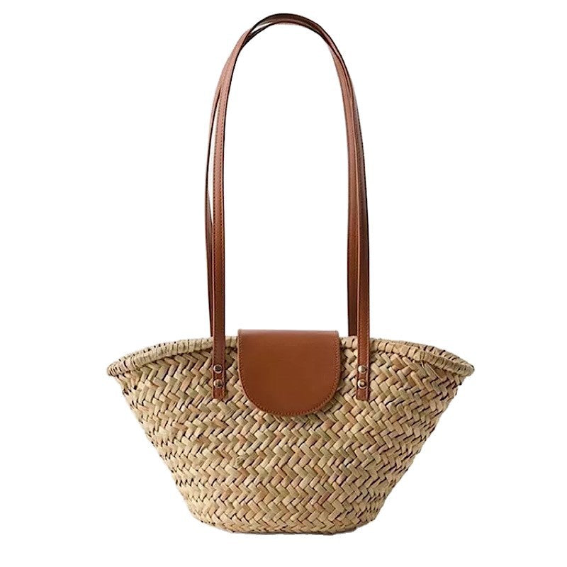 Water Straw Handmade Natural Woven Oblique Women's Shoulder Bag