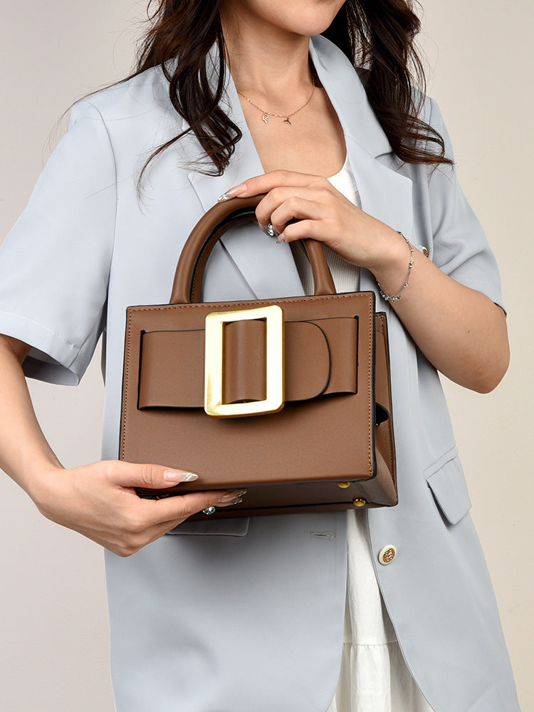 Women's Retro Style Korean Fashion Portable Solid Color Bags