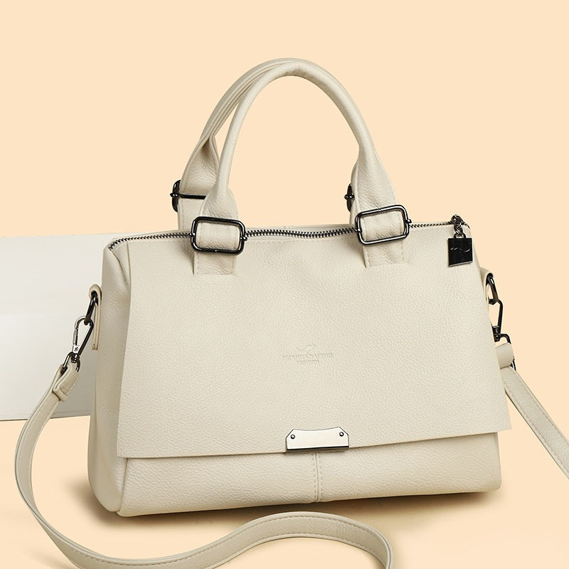Large Capacity Solid Color Trendy Fashion Women's Handbag