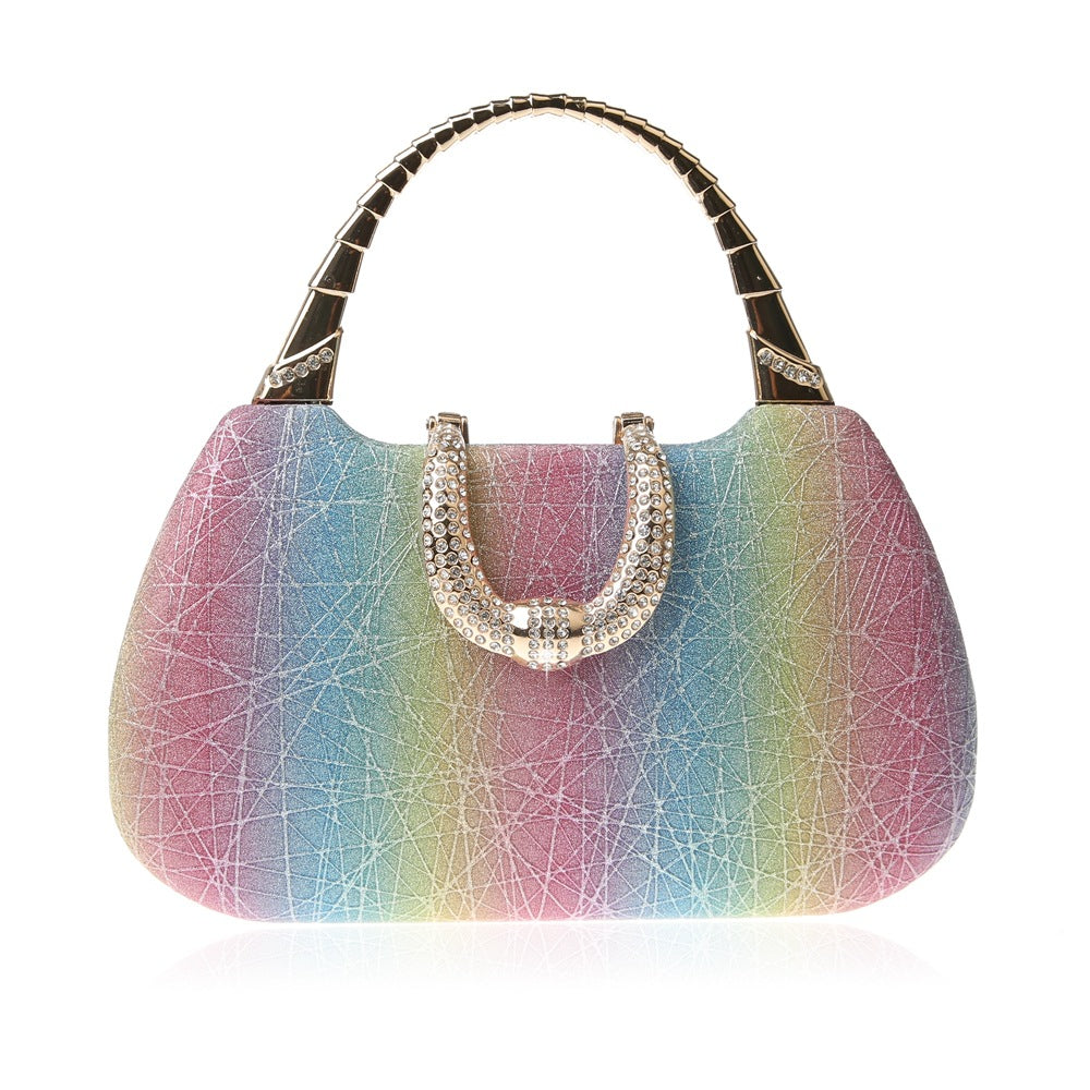 Women's Popular Thin Glittering Portable Clutch Dress Banquet Bags