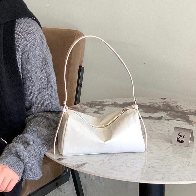 Women's Baguette Niche Eel Pattern Pillow Leather Women's Shoulder Bag