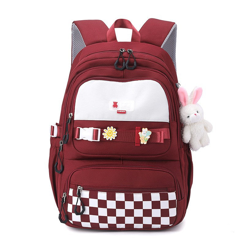 Sweet Light Soft Girly Style Korean High Quality Simple Large Leisure Backpack