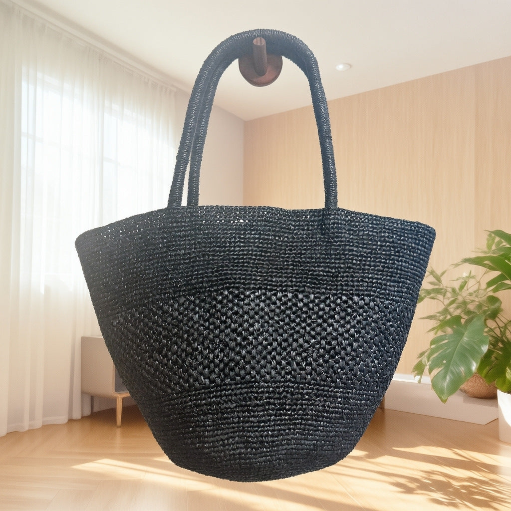 Women's Raffia Portable Hand Crocheting Woven Seaside Vacation Women's Handbag