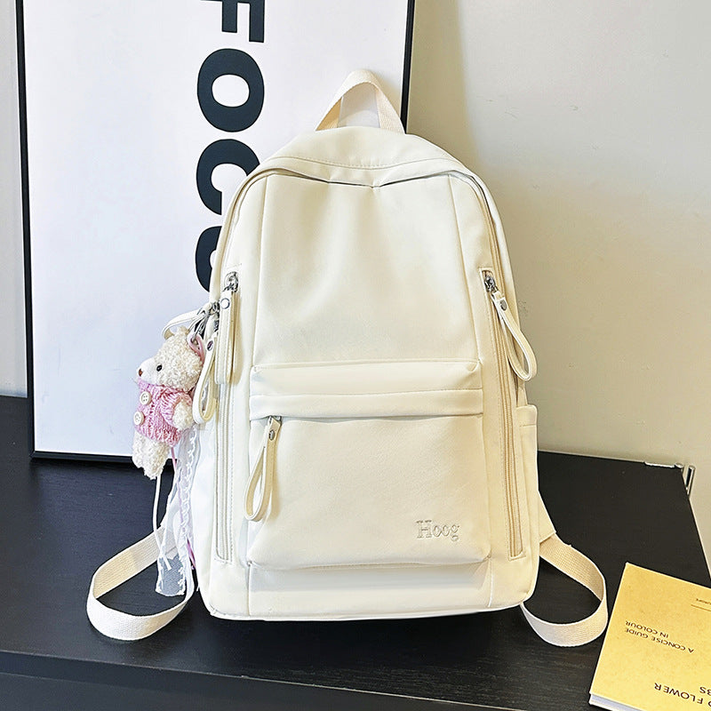 Sweet Style Milky White Pink Female Soft Good-looking Class Commuter Backpacks