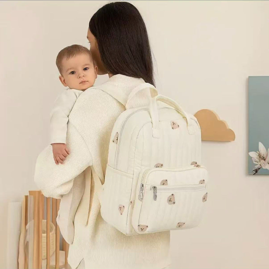 Cute Bear Printed Lightweight Large Capacity Outwear Mummy Bag