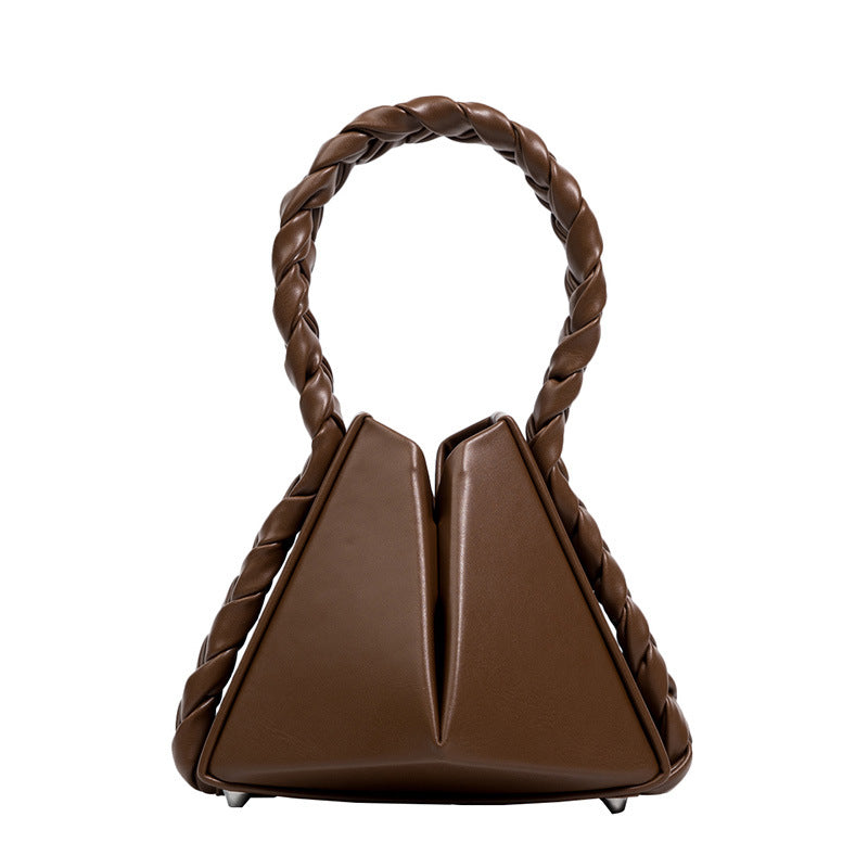 Women's Solid Color Daily Street Shaped Triangle Women's Shoulder Bag