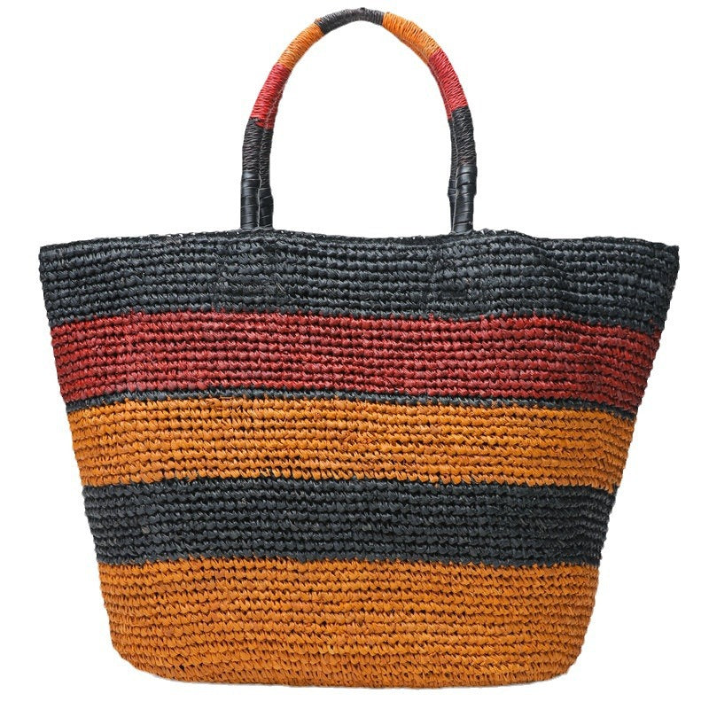 Women's Hand-woven Color-matching Color Commuter Large Capacity Handbags