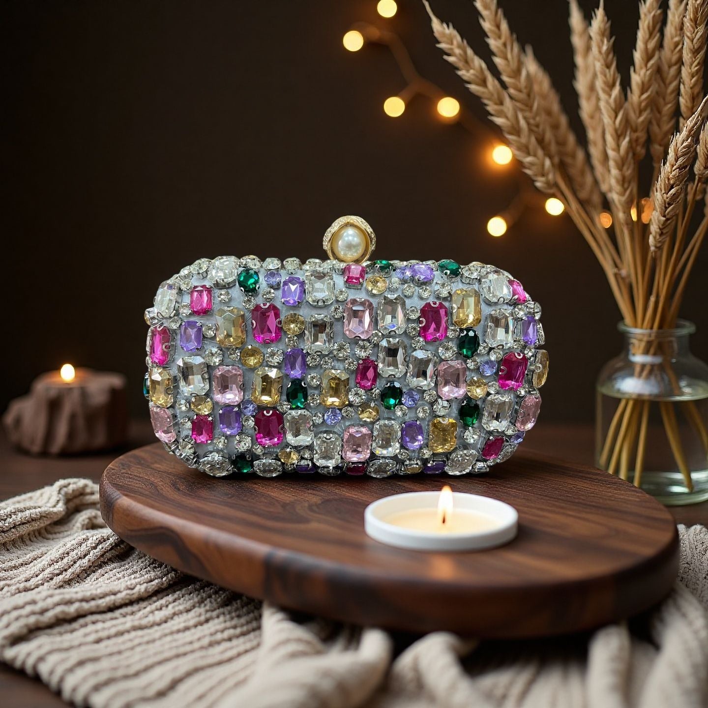 Colorful Rhinestone Shiny Dinner Diamond Banquet Evening Bags