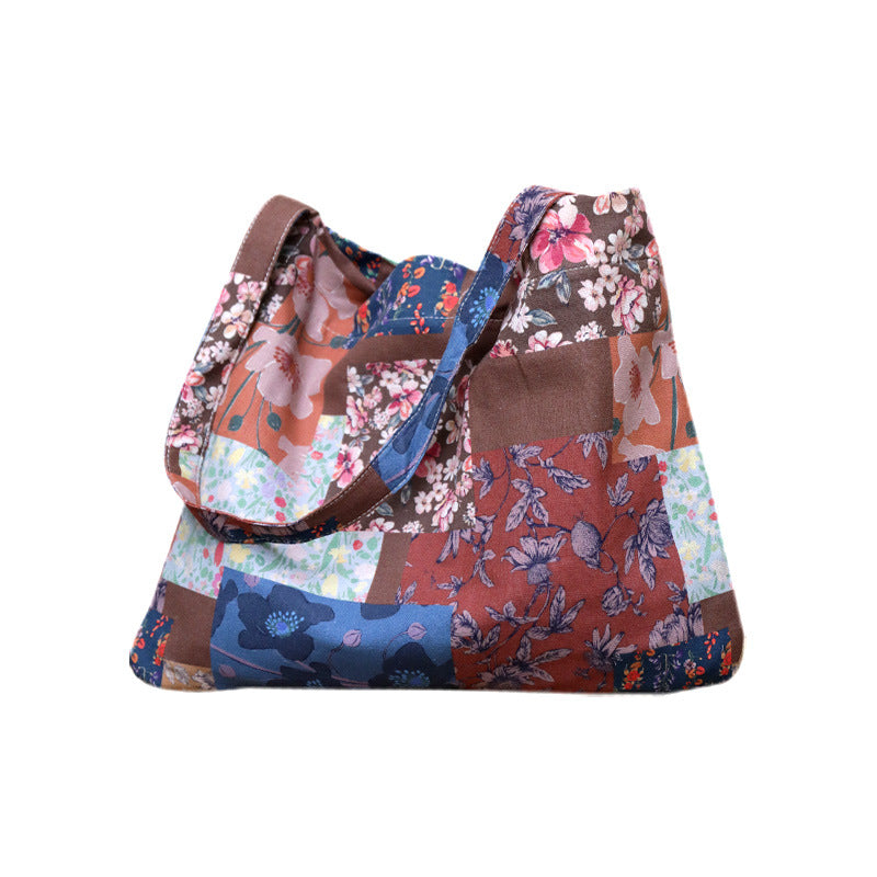 Women's Style Artistic Retro Printing Simple Large Capacity Summer Women's Shoulder Bag