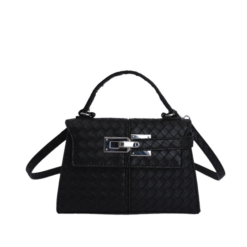 Women's Woven Pattern Texture Fashion Trendy Kelly Small Square Bags