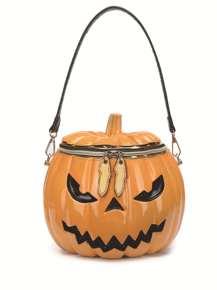 Slouchy Women's Halloween Simulation Pumpkin Portable Women's Messenger Bag