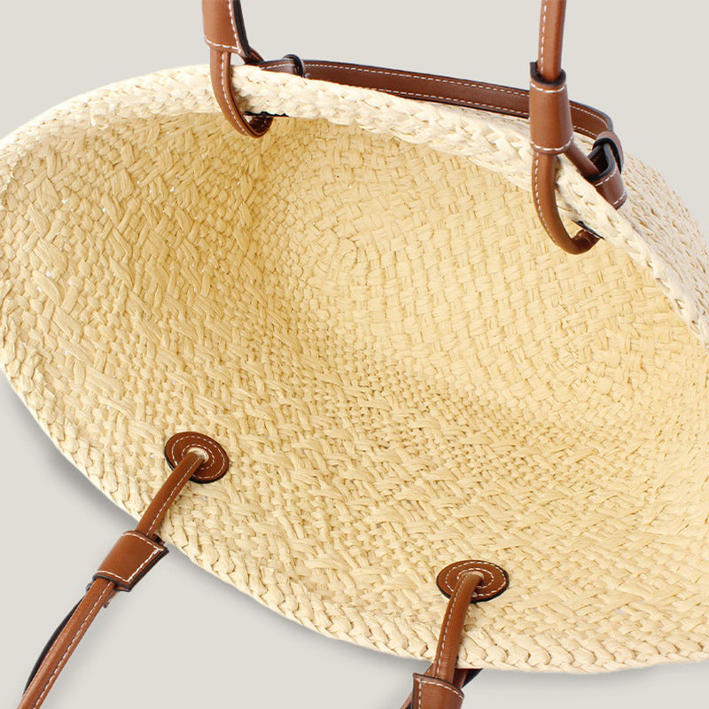 Large Capacity Woven Fashion Paper String Beach Women's Shoulder Bag