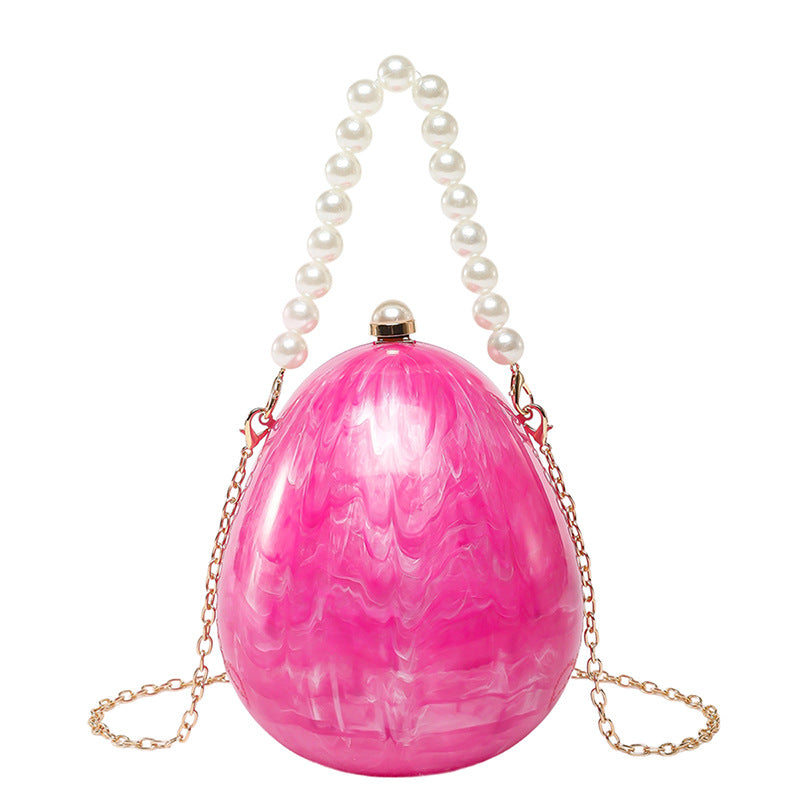 Temperament Pearl Wrist Goose Egg Wedding Dinner Bag
