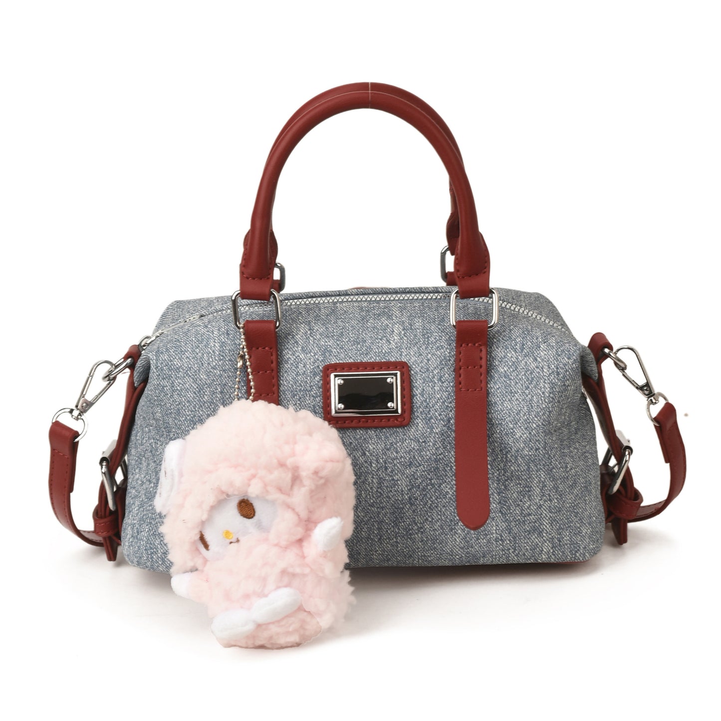 Cute Hand Holding Pillow Denim Fresh Bags