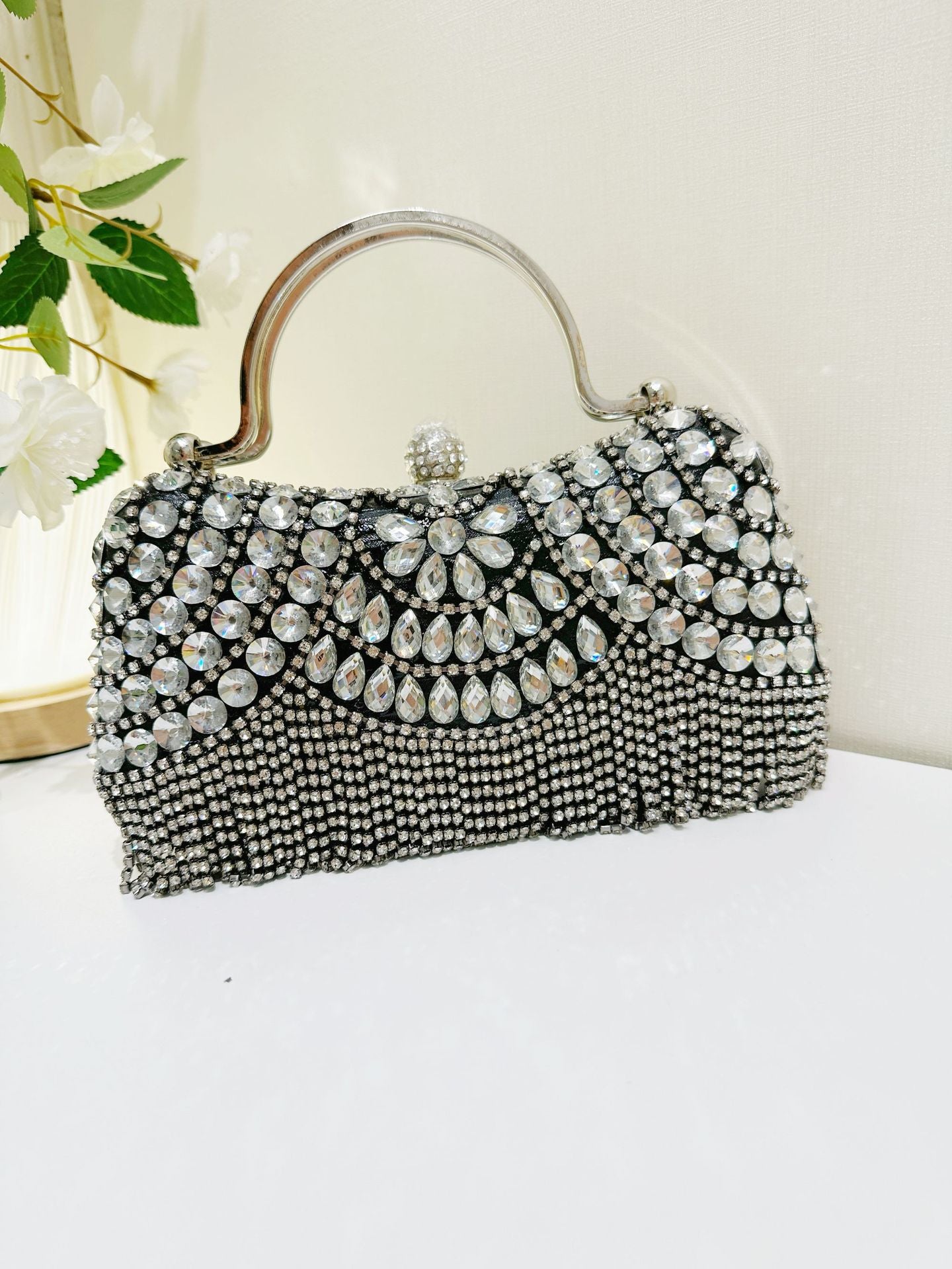 Glamorous Female Fashion Rhinestone Versatile Chain Bags