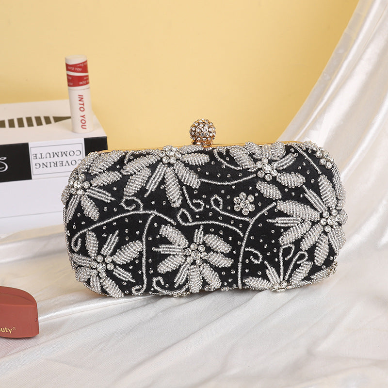 Women's Handmade Three-dimensional Embroidered Clutch Bridal Cheongsam Light Evening Bags
