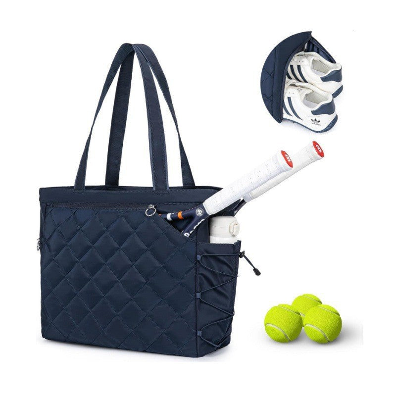 Women's & Men's Tennis Strap Shoe Compartment Oversized Quilted Waterproof Women's Handbag
