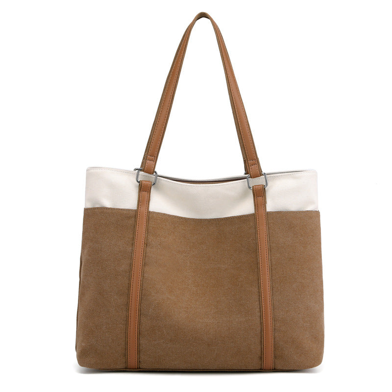 Women's Korean Style Stylish Artistic Simple Leisure Large Handbags