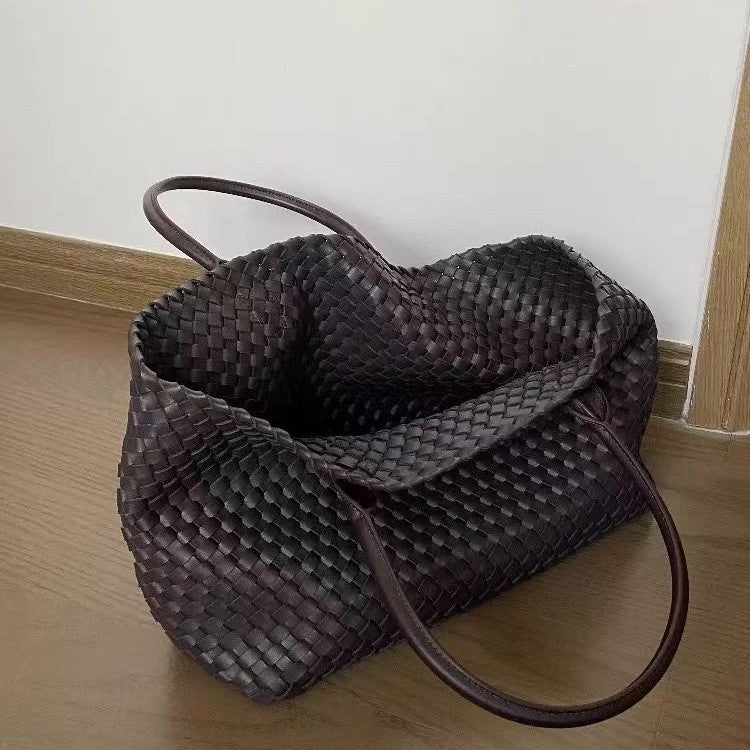 Design Fashion Big Summer Simple Large Capacity Woven Women's Shoulder Bag