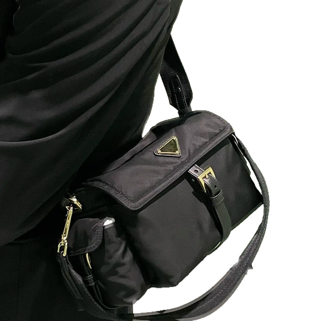 Rada Imported Nylon Cloth Cowhide Couple Bags