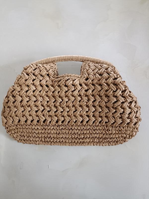 Women's Temperament Chain Clip Fabric Woven Sewing Line Fashion Bags