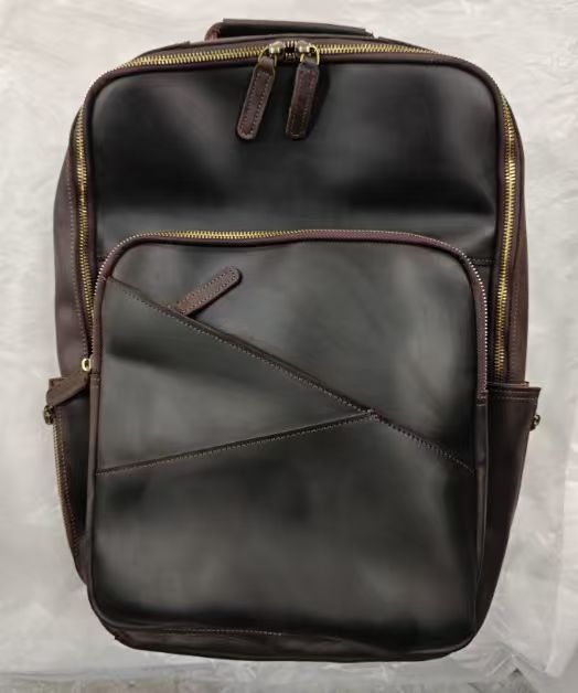 Top Layer Cowhide Large Capacity Retro Leather Leisure Backpack