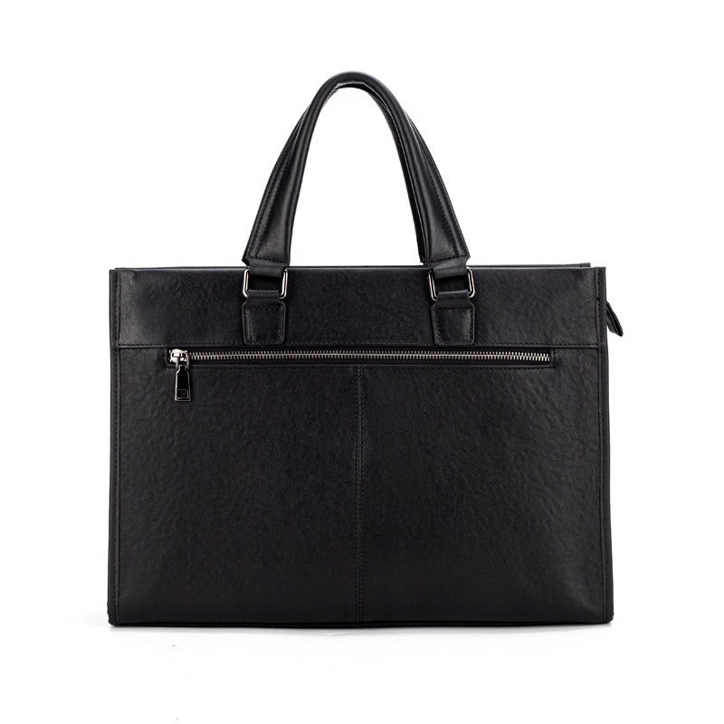 Men's Leather Business Cowhide Horizontal Computer Men's Briefcase