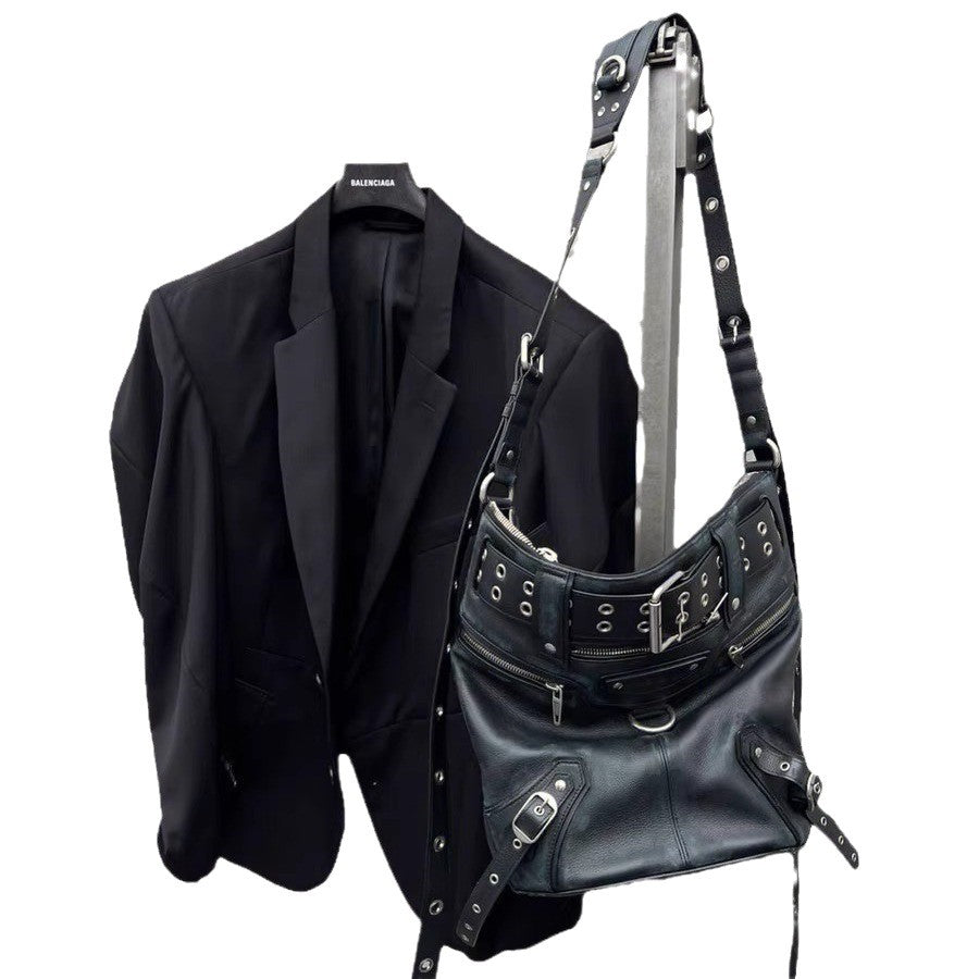 Cool Women's Fashionable Dark Rivet Motorcycle Bags