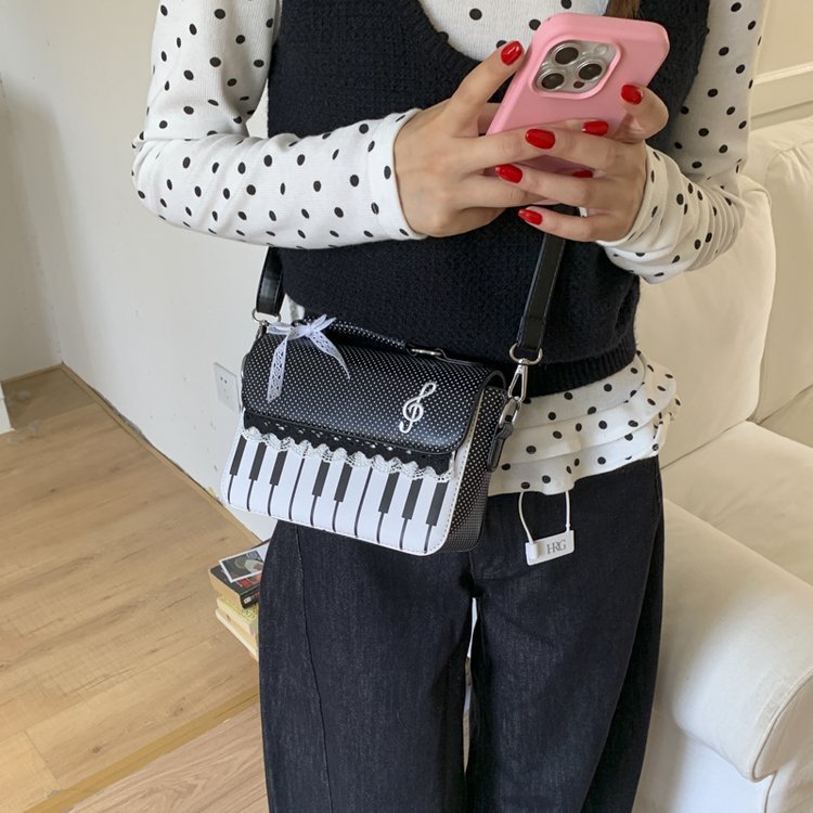 Women's Fashion Lace Piano Note Polka Dot Women's Messenger Bag