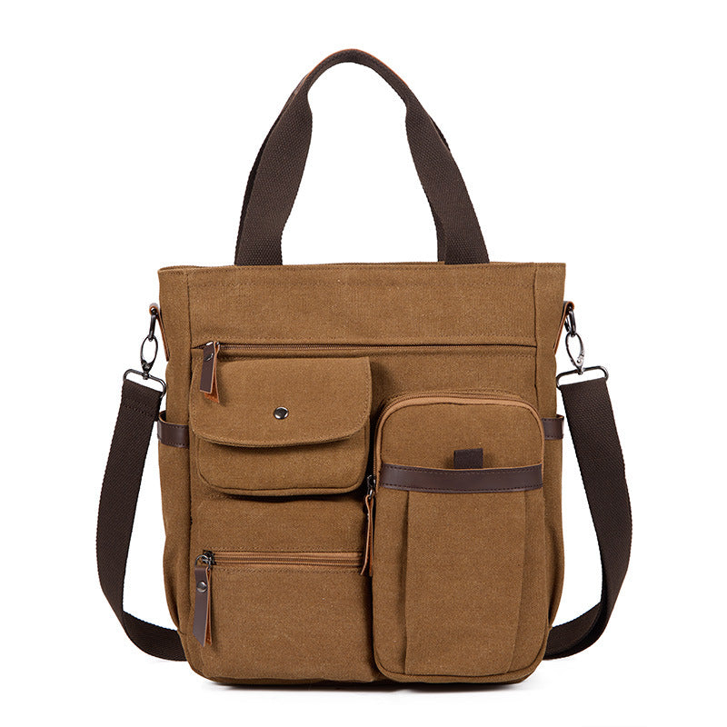 Slouchy Classy Men's Canvas Large Capacity Men's Shoulder Bag