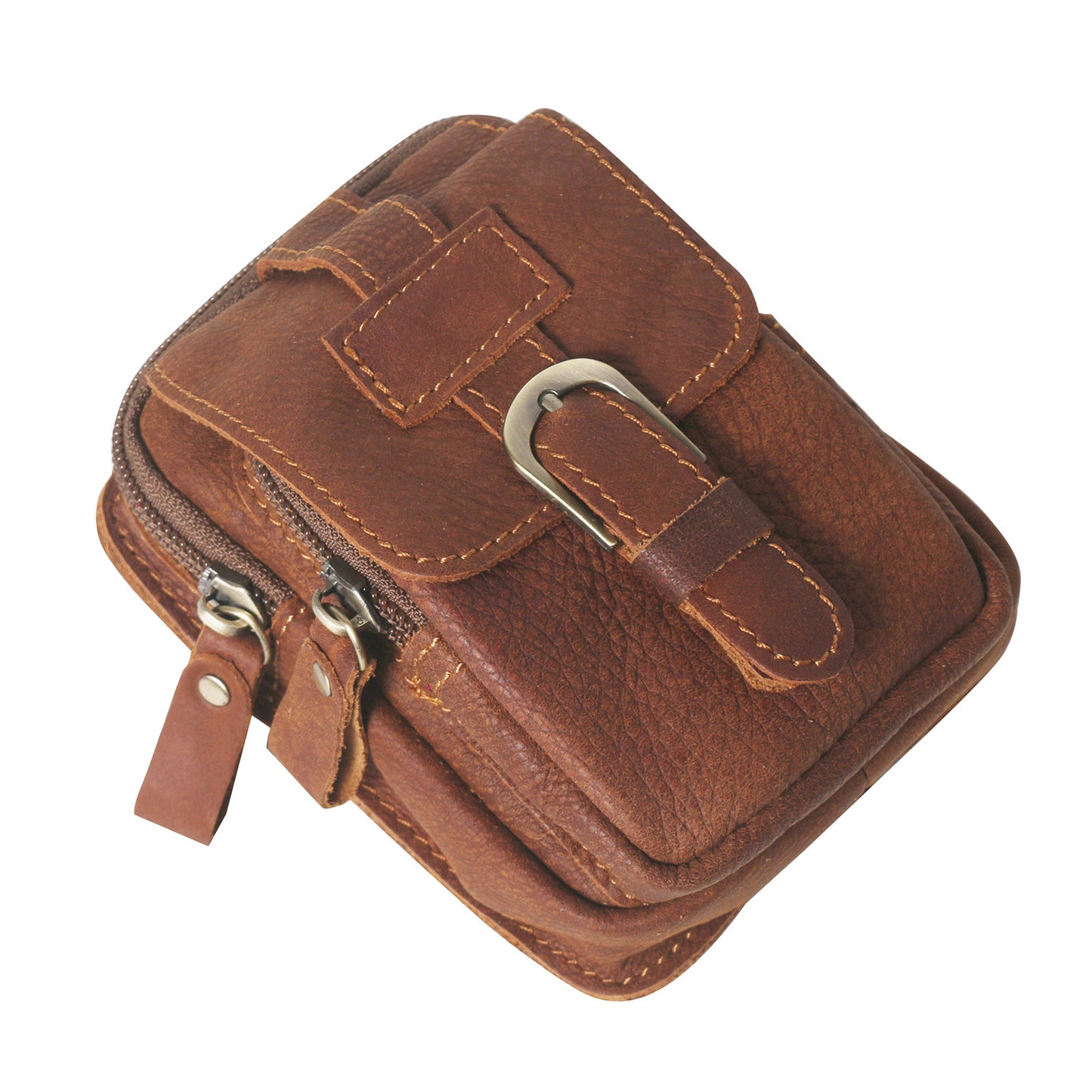 Men's Mobile Leisure Through Leather Mounted Genuine Cell Matte Men's Fanny Pack
