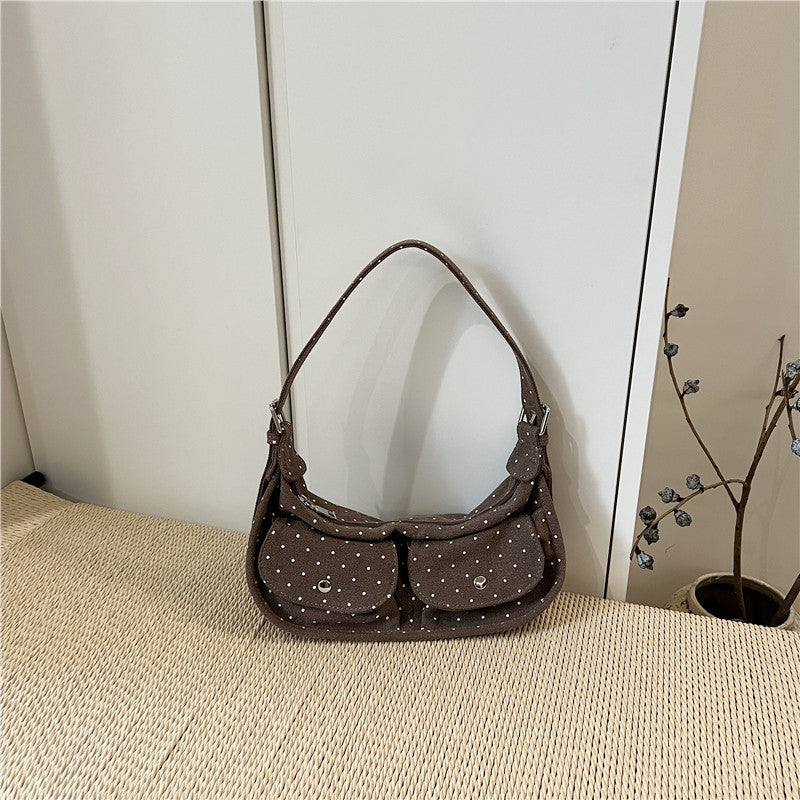 Cabinet Niche Starry Polka Dot Canvas Portable Underarm Bags