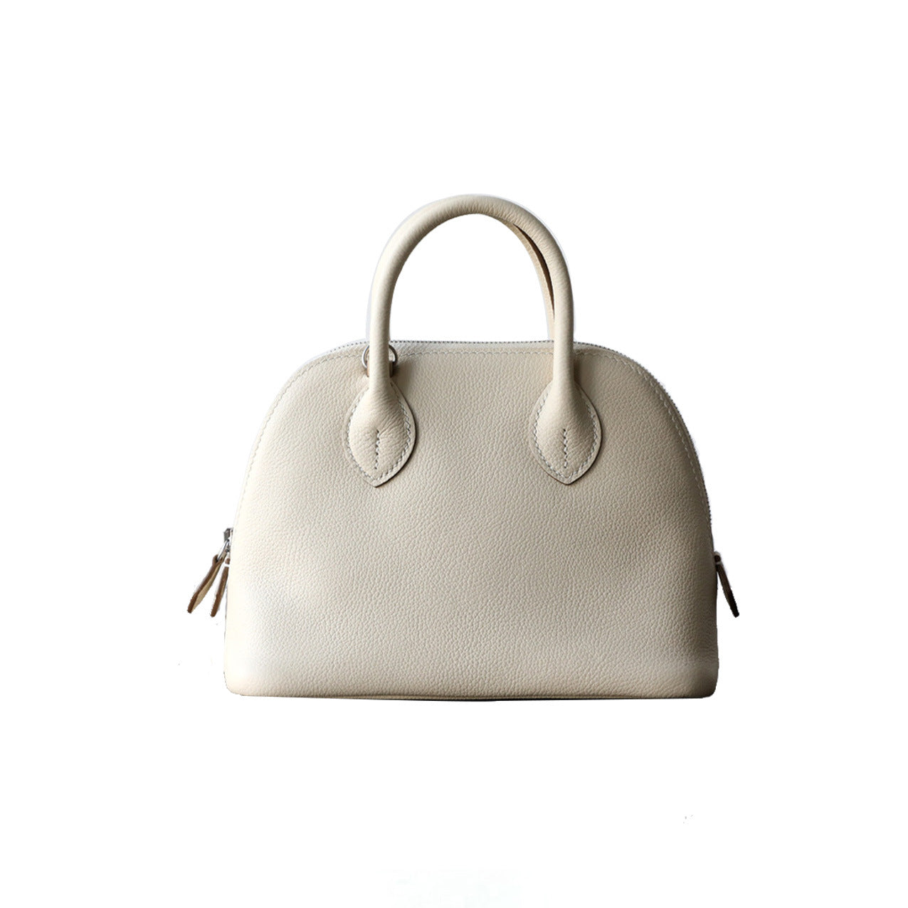 Women's First Layer Cowhide Portable High Sense Design Shell Simple Bowling Women's Handbag