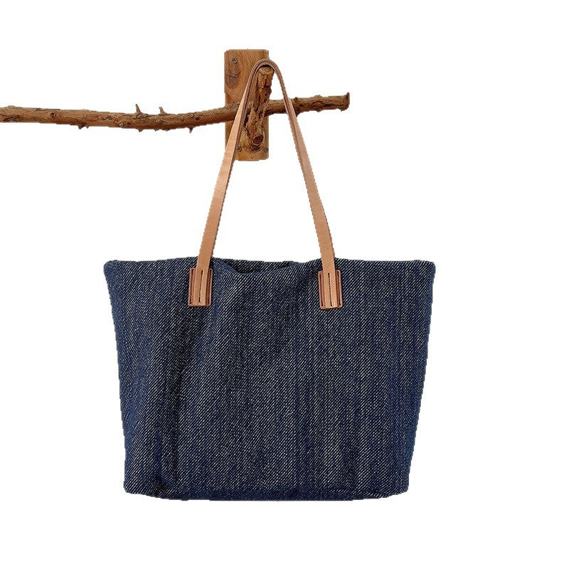 Women's Canvas Minimalism Lightweight Commuter Portable Large Women's Shoulder Bag