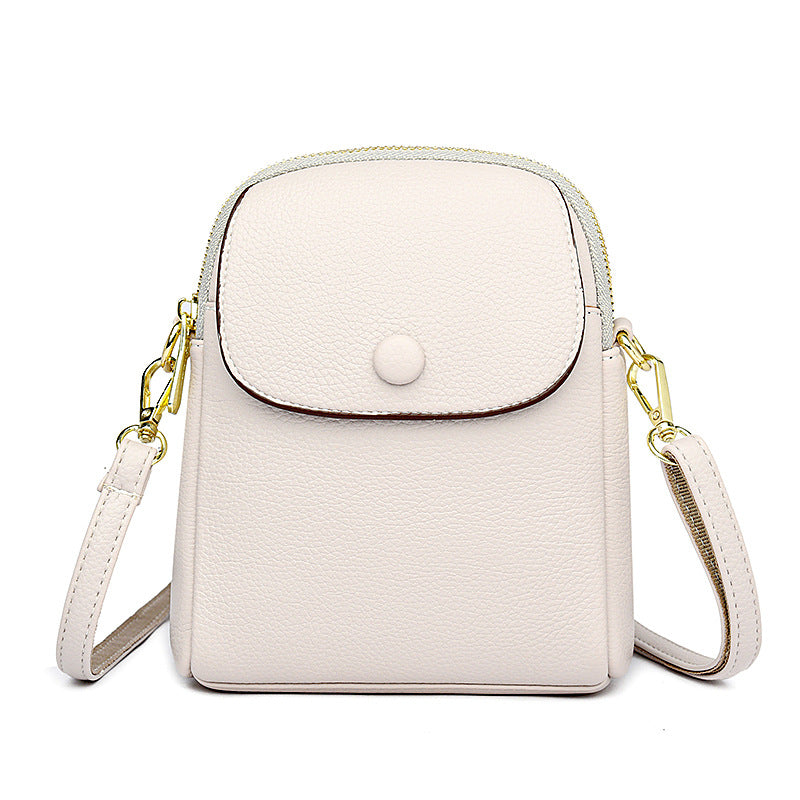 Women's Mobile Trendy Fashion Simple Genuine Leather Shoulder Bags