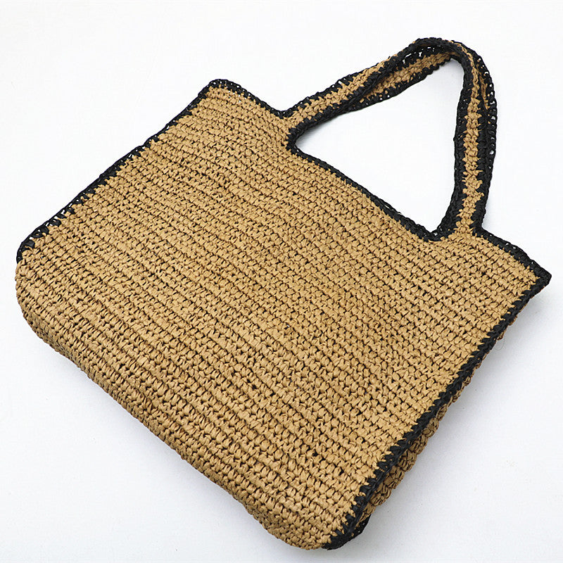 Simple Straw Mori Style Hand-woven Versatile Bags